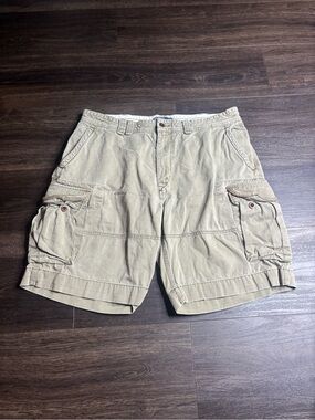 Polo Ralph Lauren Cargo Shorts 38 Olive Green Classic Chino Multi Pocket Cotton